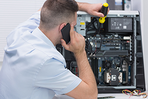 Man working on computer